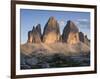 Evening at Tre Cime di Lavaredo, Sexten Dolomites nature reserve, Italy-Michael Jaeschke-Framed Photographic Print