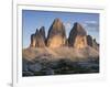 Evening at Tre Cime di Lavaredo, Sexten Dolomites nature reserve, Italy-Michael Jaeschke-Framed Photographic Print