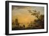 Evening Atmosphere at a Seaport, 1770-Claude Joseph Vernet-Framed Giclee Print