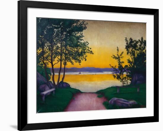 Evening atmosphere, Viksfjorden, 1918-Harald Oscar Sohlberg-Framed Giclee Print