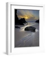 Evening, Bedruthan Steps, Cornwall, England, United Kingdom, Europe-Jeremy Lightfoot-Framed Photographic Print