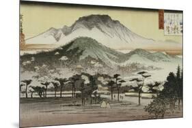 Evening Bell at Mii Temple-Ando Hiroshige-Mounted Premium Giclee Print