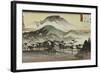 Evening Bell at Mii Temple-Ando Hiroshige-Framed Giclee Print