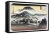 Evening Bell at Mii Temple-Ando Hiroshige-Framed Stretched Canvas