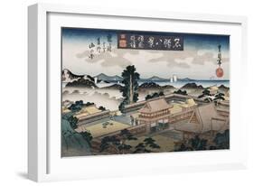 Evening Bell, Kamakura', from the Series 'Eight Views of Famous Places'-Toyokuni II-Framed Giclee Print