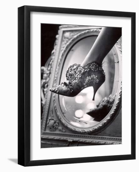 Evening Boot Designed by Roger Vivier For Dior-Paul Schutzer-Framed Photographic Print