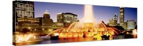Evening, Buckingham Fountain, Chicago, Illinois, USA-null-Stretched Canvas
