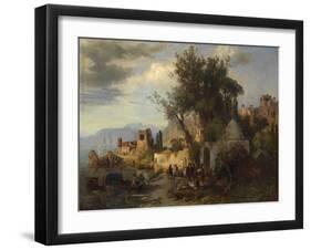 Evening by the Kura River Near Tiflis-Paul von Franken-Framed Giclee Print