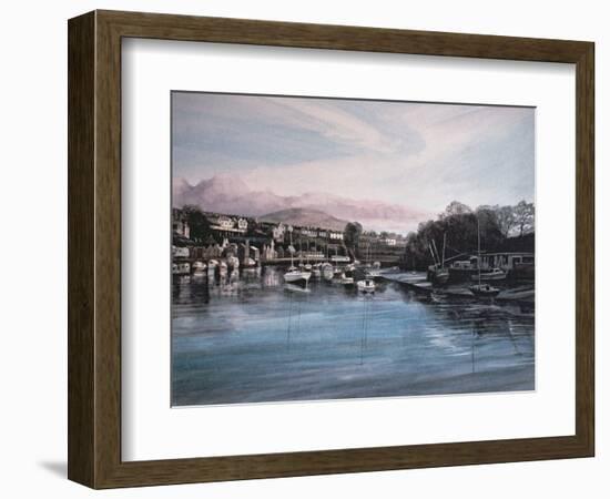 Evening, Caernarfon-Jane Carpanini-Framed Giclee Print