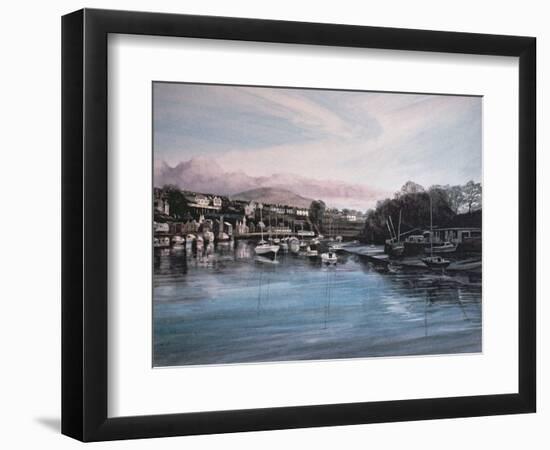 Evening, Caernarfon-Jane Carpanini-Framed Giclee Print