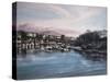 Evening, Caernarfon-Jane Carpanini-Stretched Canvas