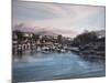 Evening, Caernarfon-Jane Carpanini-Mounted Giclee Print