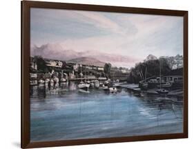 Evening, Caernarfon-Jane Carpanini-Framed Giclee Print