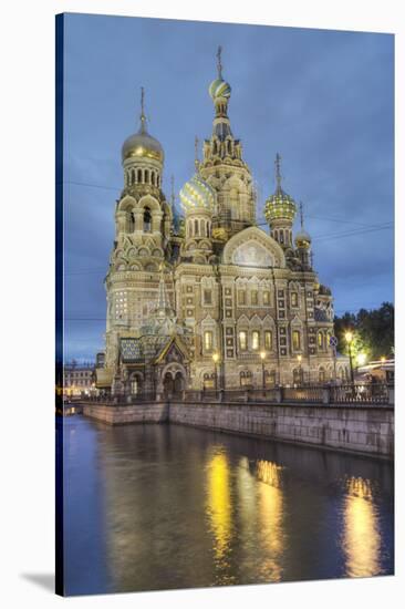 Evening, Church on Spilled Blood (Resurrection Church of Our Saviour), UNESCO World Heritage Site, -Richard Maschmeyer-Stretched Canvas