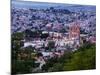 Evening City View from above City with Parroquia Archangel Church San Miguel De Allende-Terry Eggers-Mounted Photographic Print