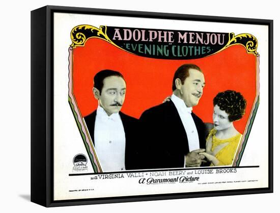 Evening Clothes, Adolphe Menjou, Noah Beery, Louise Brooks, 1927-null-Framed Stretched Canvas