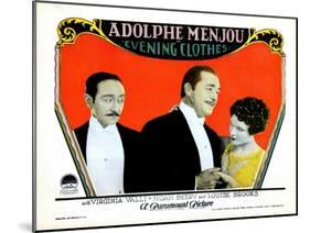 Evening Clothes, Adolphe Menjou, Noah Beery, Louise Brooks, 1927-null-Mounted Art Print