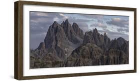 Evening clouds over Cadini di Misurina, Dolomites, Italy-Michael Jaeschke-Framed Photographic Print