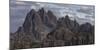 Evening clouds over Cadini di Misurina, Dolomites, Italy-Michael Jaeschke-Mounted Photographic Print