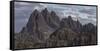 Evening clouds over Cadini di Misurina, Dolomites, Italy-Michael Jaeschke-Framed Stretched Canvas