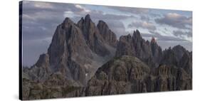 Evening clouds over Cadini di Misurina, Dolomites, Italy-Michael Jaeschke-Stretched Canvas