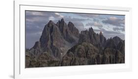 Evening clouds over Cadini di Misurina, Dolomites, Italy-Michael Jaeschke-Framed Photographic Print