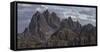 Evening clouds over Cadini di Misurina, Dolomites, Italy-Michael Jaeschke-Framed Stretched Canvas