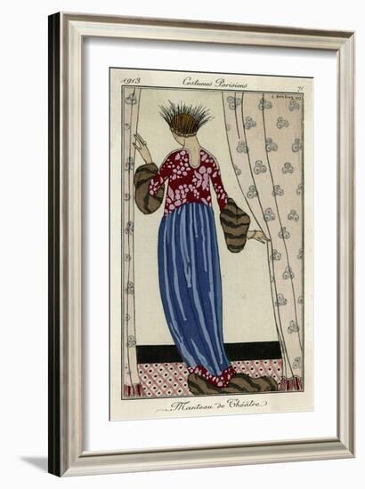 Evening Coat 1913-Georges Barbier-Framed Art Print