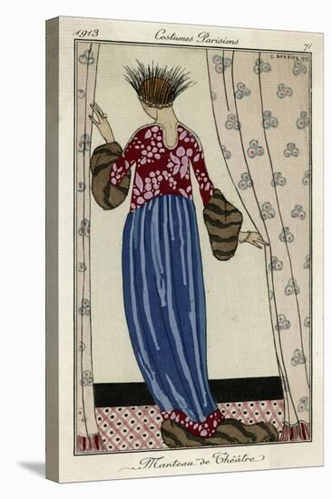 Evening Coat 1913-Georges Barbier-Stretched Canvas