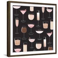 Evening Cocktails-Elizabeth Caldwell-Framed Giclee Print