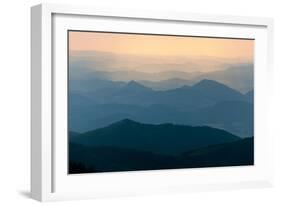 Evening Colored View of Blue Horizons-Daniel Prudek-Framed Photographic Print