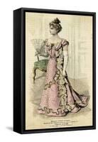 Evening Dress 1899-null-Framed Stretched Canvas