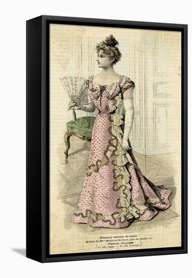 Evening Dress 1899-null-Framed Stretched Canvas