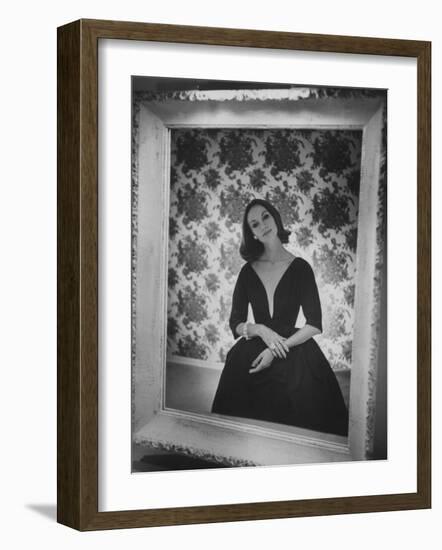 Evening Dress Designed by a California Designer-null-Framed Photographic Print