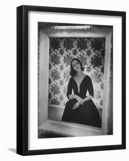 Evening Dress Designed by a California Designer-null-Framed Photographic Print