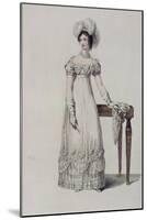 Evening Dress, Fashion Plate from Ackermann's Repository of Arts-English School-Mounted Giclee Print