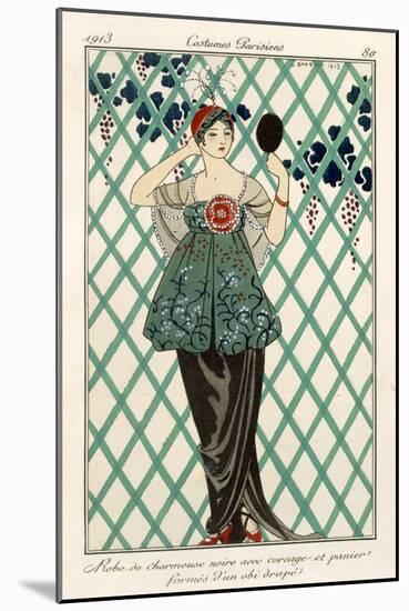 Evening Dress, from 'Costumes Parisiens' 1913-null-Mounted Giclee Print