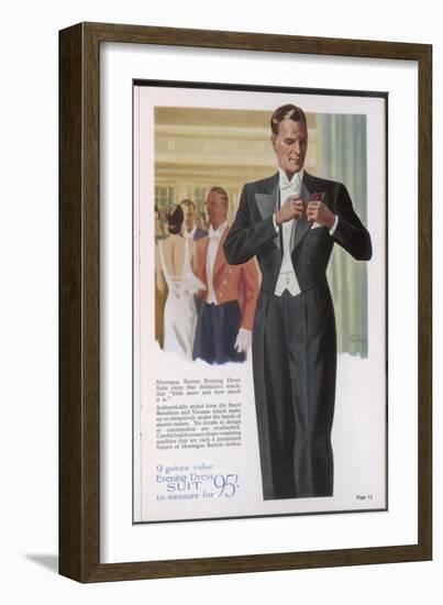 Evening Dress Suit 1938-null-Framed Art Print