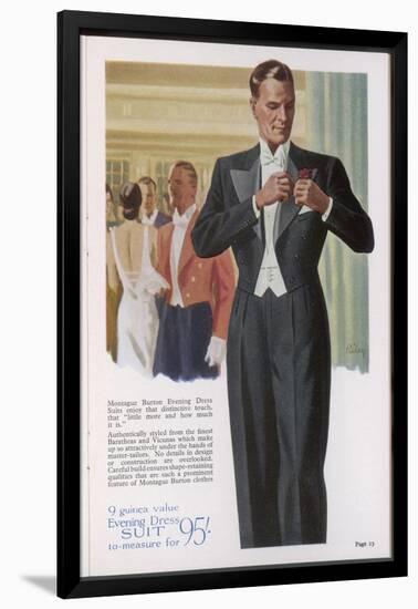 Evening Dress Suit 1938-null-Framed Art Print