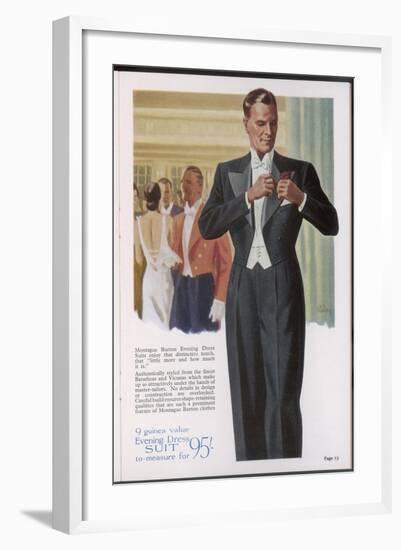 Evening Dress Suit 1938-null-Framed Art Print