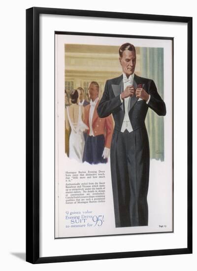 Evening Dress Suit 1938-null-Framed Art Print