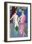 Evening Dresses by Philippe Et Gaston and Drecoll-null-Framed Art Print