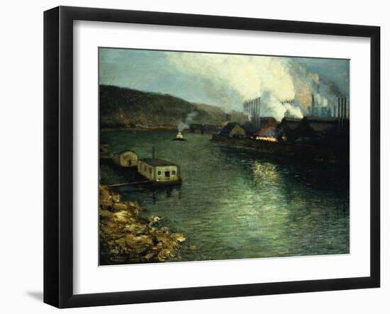 Evening, Factories on the River, 1923-Aaron Henry Gorson-Framed Giclee Print