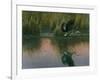 Evening Flight - Great Blue Heron-Wilhelm Goebel-Framed Giclee Print