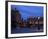 Evening Floodlit View of Place Stanislas and the Cathedral, Nancy, Lorraine, France-Richardson Peter-Framed Photographic Print