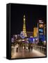 Evening from Walkway, Las Vegas Boulevard, the Strip, Las Vegas, Nevada, Usa-Walter Bibikow-Framed Stretched Canvas