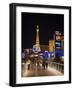 Evening from Walkway, Las Vegas Boulevard, the Strip, Las Vegas, Nevada, Usa-Walter Bibikow-Framed Photographic Print