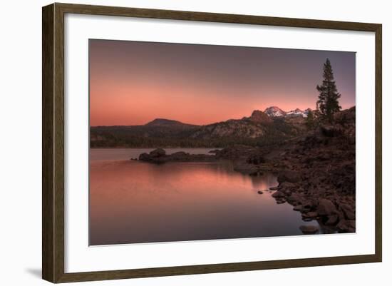 Evening Glow at Alpine Lake, Hope Valley-Vincent James-Framed Photographic Print