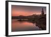 Evening Glow at Alpine Lake, Hope Valley-Vincent James-Framed Photographic Print