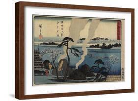 Evening Glow at Imado, C. 1840-1842-Utagawa Hiroshige-Framed Giclee Print